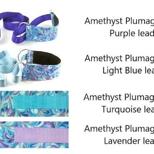 Lure Coursing Slip Lead, Fast CAT, Tally Ho, 1.5 inch, 2 inch, Amethyst Plumage, blue, purple, lavender, teardrop--You Pick Your Lead color