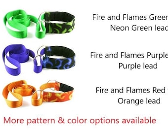 Lure Coursing Slip Lead, Fast CAT, Tally Ho, 1.5 inch, 2 inch, Fire and Flames, red, blue, purple, orange, pink, green-You Pick Your Pattern