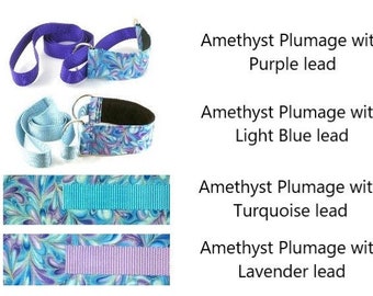 Lure Coursing Slip Lead, Fast CAT, Tally Ho, 1.5 inch, 2 inch, Amethyst Plumage, blue, purple, lavender, teardrop--You Pick Your Lead color