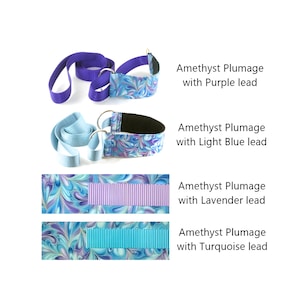 Lure Coursing Slip Lead, Fast CAT, Tally Ho, 1.5 inch, 2 inch, Amethyst Plumage, blue, purple, lavender, teardrop--You Pick Your Lead color