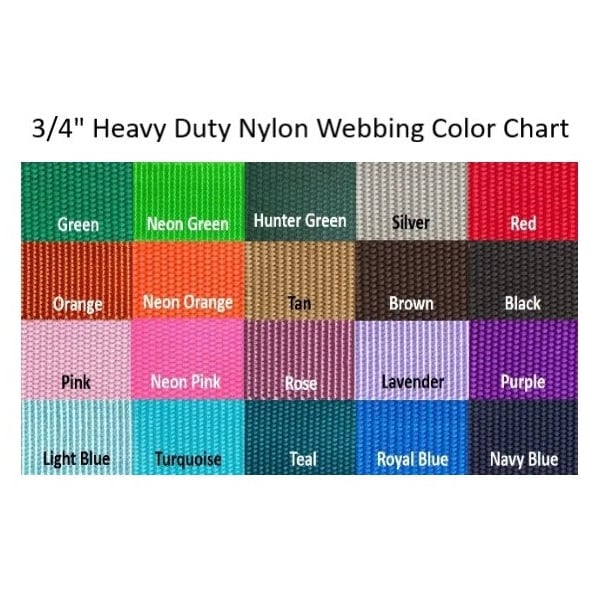 3/4" Heavy Duty Nylon Webbing - 5 yards - .75 inch width Nylon, Strap, Strapping