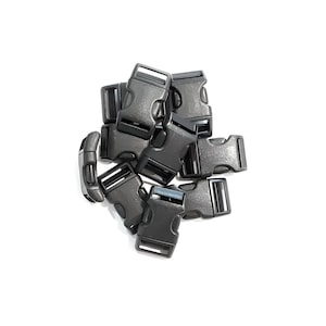 3/4&quot; Weinerlock curved contoured side release black plastic buckles, 3/4 inch weinerlock buckles (15 buckles)