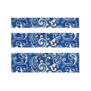 Gold Scrolls on Blue Dog Collar - Martingale Dog Collar - Buckle Martingale Collar - Side Release Dog Collar - Tag Collar - Dog Leash