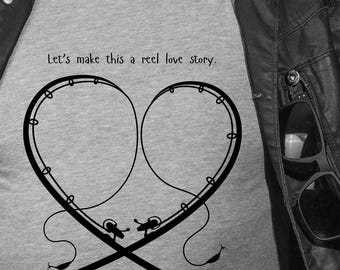 Angeln Geschenke für Männer | Reel Liebe für Männer | Barsch Angeln Shirt - Papa Valentinstag Geschenke fischig T-Shirt, Ehemann Shirt, Papa Geschenk