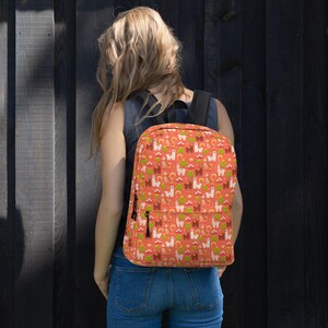 Llamas Animal Printed Backpack, Western Modern Traveler Backpack, Lightweight School Bag, Back to College Backpack, Alpaca Lovers Gift
