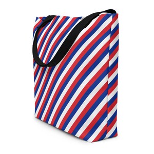 USA Flag Patriotic Large Tote Bag, American Flag Pattern Market Grocery Bag, USA Travel Streetwear Shopping Bag, Usa Patriotic Gift For Her