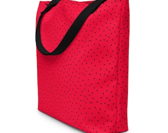 Watermelon Fruit Print Large Tote Bag, Watermelon AOP Foodie Grocery Market Bag, Reusable Shopping Tote Bag Aesthetic, Watermelon Gift