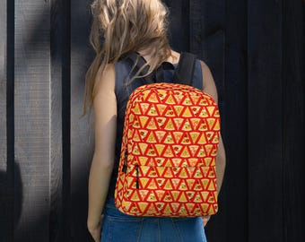 Pizza Food Printed Backpack, Back to College Backpack, Trendy School Laptop Bag, Aesthetic Traveler Bag, Foodie Gifts, Pizza Lovers Gift