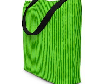 Watermelon Print Tote Bag: Large Reusable Grocery Market Bag