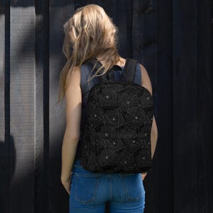 Halloween Spiderweb Printed Backpack, Festival Holiday Backpack, Trendy School College Backpack, Laptop Backpack, Fall Halloween Gifts