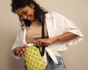 Rubber Ducky Printed Crossbody Bag, Duck Printed Accessories Bag, Duck Lover Gift, Makeup Cosmetic Zipper Bag, Evening Purse, Gifts for Her