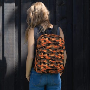 Shark Camo Printed Backpack, Camouflage Streetwear Fashion Bag, Trendy School College Backpack, Popular Laptop Backpack, Shark Gifts
