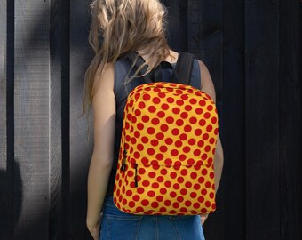 Pizza Food Printed Backpack, Back to College Backpack, Trendy School Laptop Bag, Aesthetic Traveler Bag, Foodie Gifts, Pizza Lovers Gift