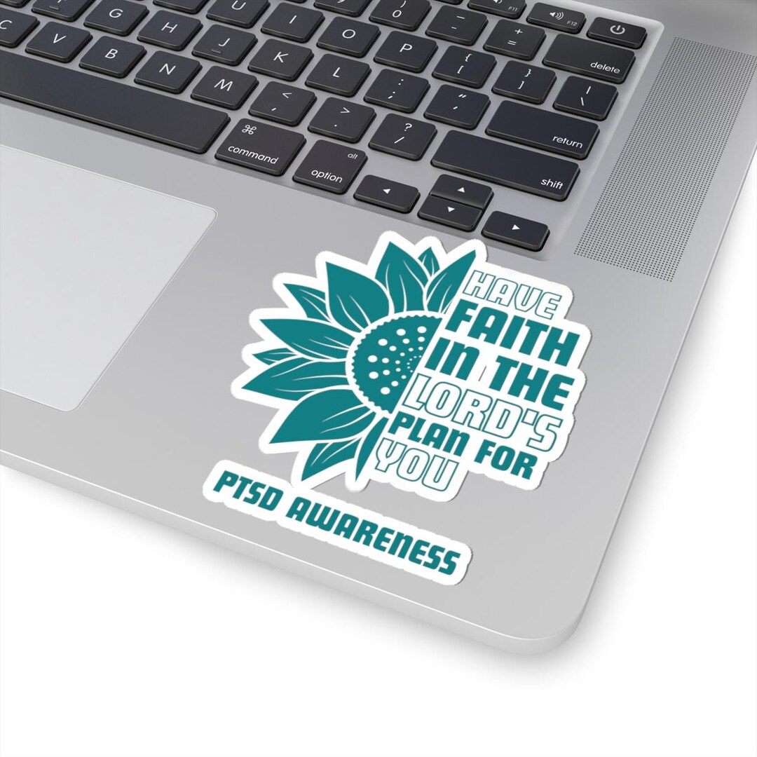 PTSD Awareness Sticker: Faith-based Sunflower Decal - Etsy