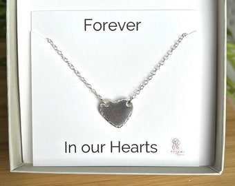 Miscarriage Necklace, Infant Loss Jewelry, Heart necklace, Sympathy gift, silver heart Necklace