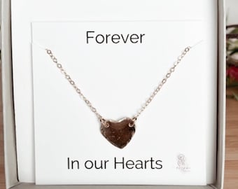 Miscarriage Necklace, Infant Loss Jewelry, Heart necklace, Sympathy gift, Gold heart Necklace