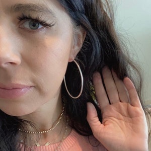 Hoop Earrings Large Hoop Earrings Lightweight Hoop Earring Sterling silver filled Earrings
