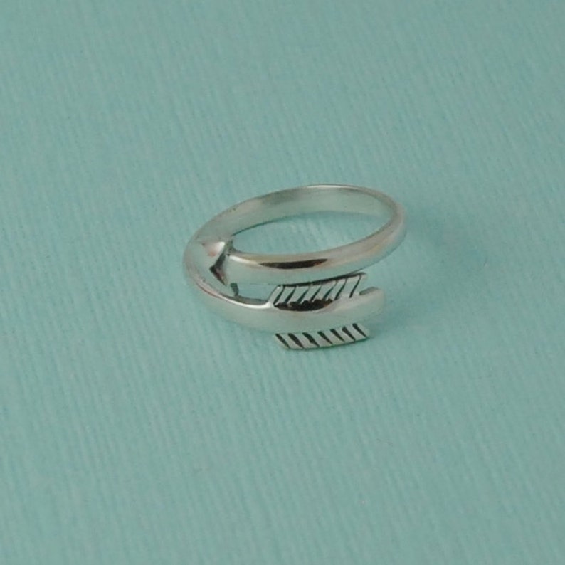 Sterling Silver Arrow Ring/ Adjustable image 3