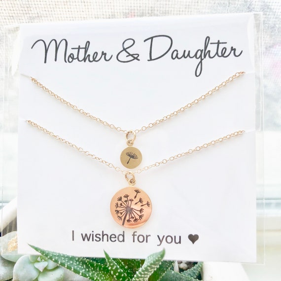 Mother & Daughter Dandelion Necklaces Dandelion Necklace | Etsy