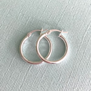 Silver Hoop Earrings  2 x 12 mm 2 x 15 mm 2 x 18 mm 2 x 20 mm Hoop Earrings Sterling Silver Hoops