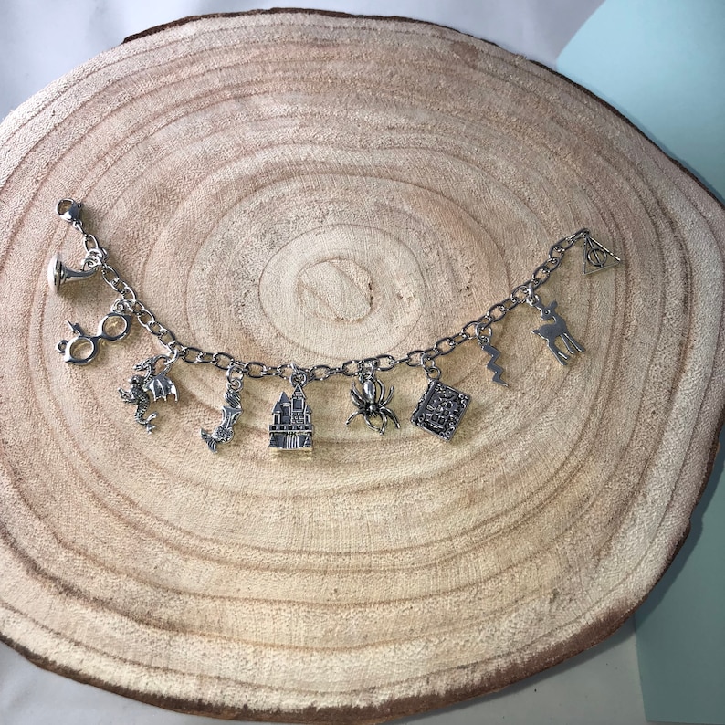 Harry Potter charm bracelet silver charm bracelet