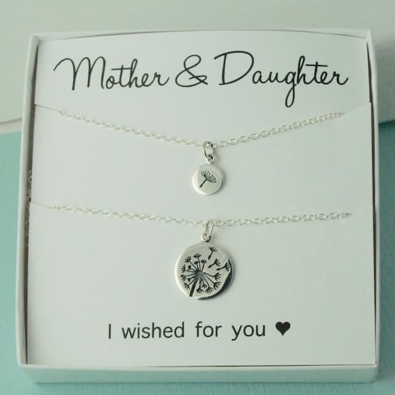 Mother & Daughter Dandelion Necklaces Dandelion Necklace - Etsy
