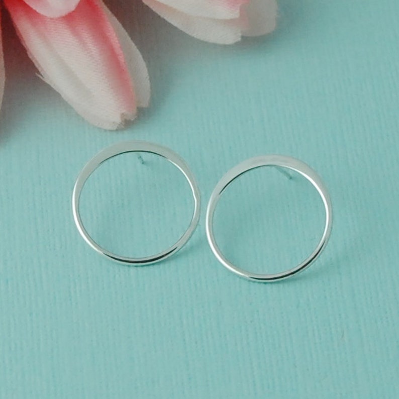 Sterling Silver Open Circle Post Earring