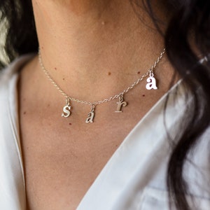 Personalized Name Necklace, Custom Initial necklace, Sterling silver Name necklace