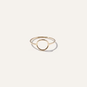 Circle ring, Karma ring, Eternity ring, gold ring, open circle