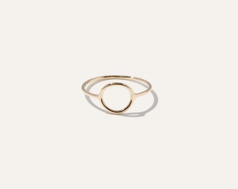 Circle ring, Karma ring, Eternity ring, gold ring, open circle