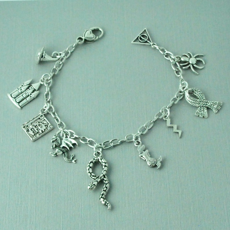 Harry Potter charm bracelet silver charm bracelet