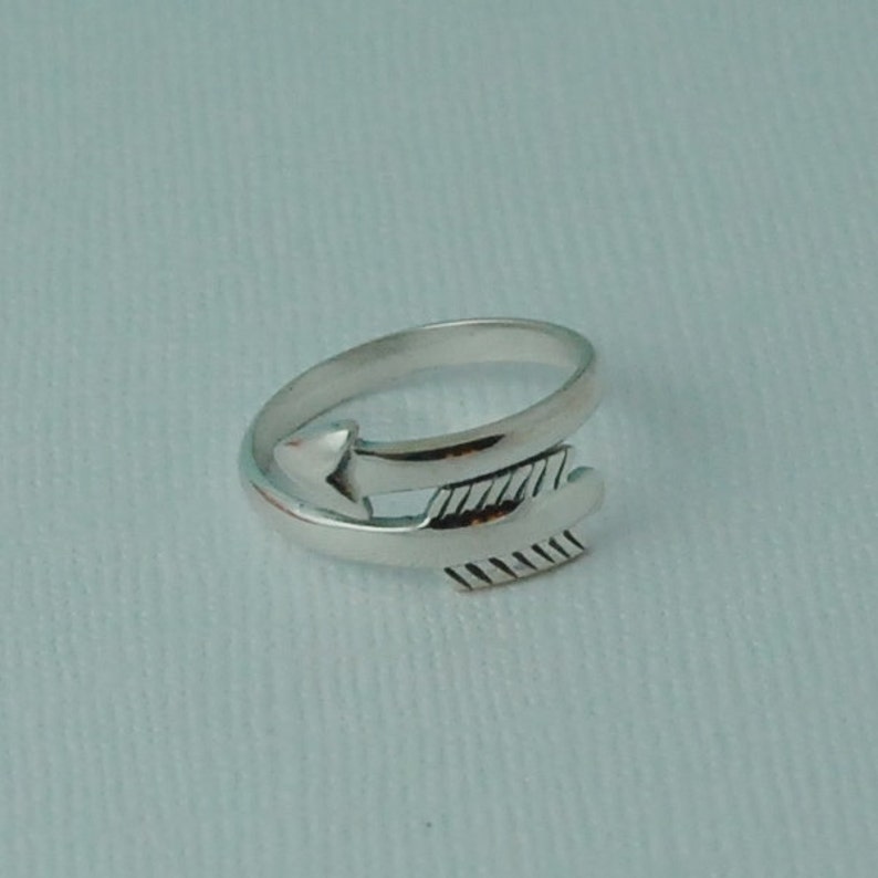 Sterling Silver Arrow Ring/ Adjustable image 4