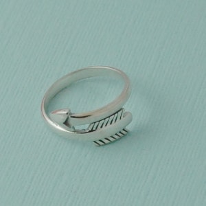 Sterling Silver Arrow Ring/ Adjustable image 2