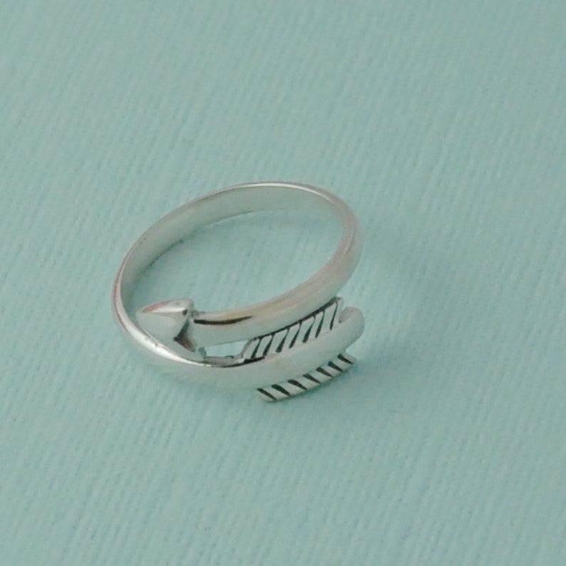 Sterling Silver Arrow Ring/ Adjustable image 2