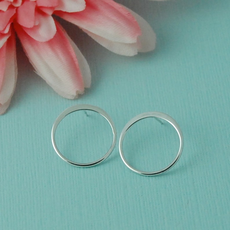 Sterling Silver Open Circle Post Earring