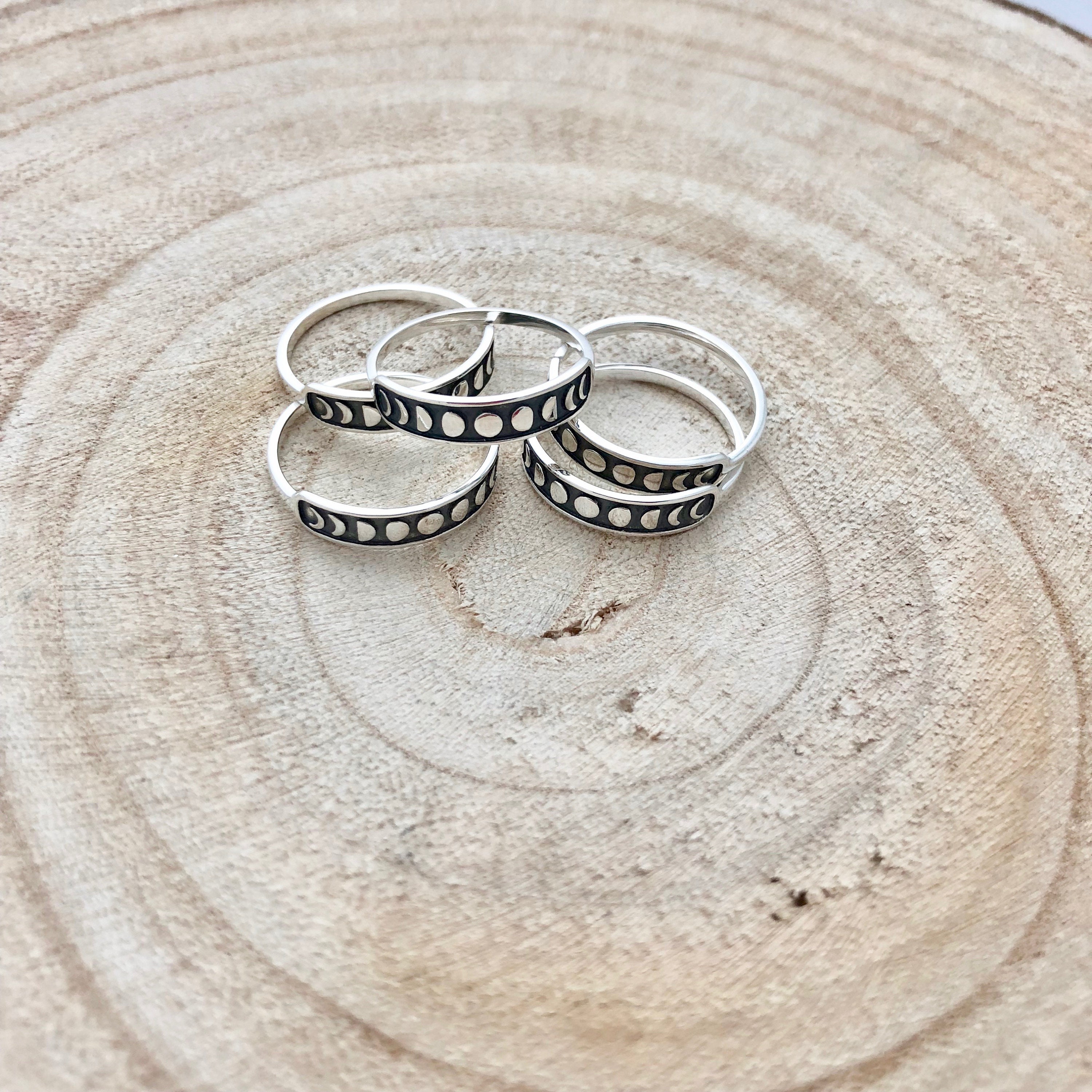 Moon phases ring / Moon ring / Sterling silver Moon ring