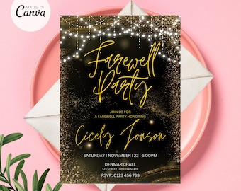 Farewell Going Away Invitation, Goodbye Party Invite, Moving Away Invitation, Moving Party Invitation