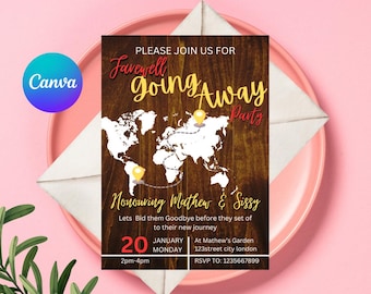 Farewell Party Invitation: Editable Goodbye Invite (Digital File)