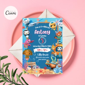 Octonauts Invitation, Octonauts Birthday Invitation, Octonauts Invite, Octonauts Party Invite PDF, Octonauts Theme