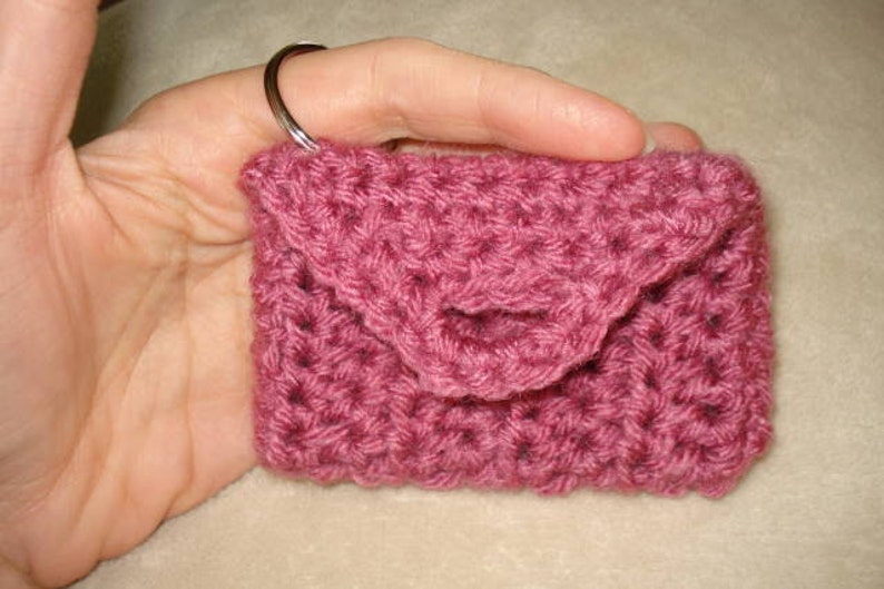 Crochet Pattern Keychain Business Card Holder image 5