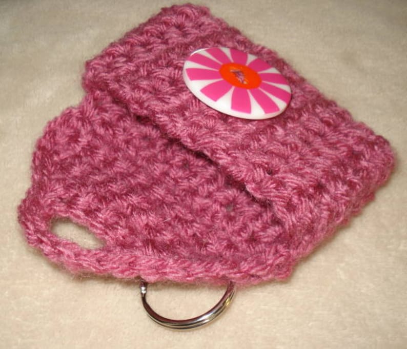 Crochet Pattern Keychain Business Card Holder image 3