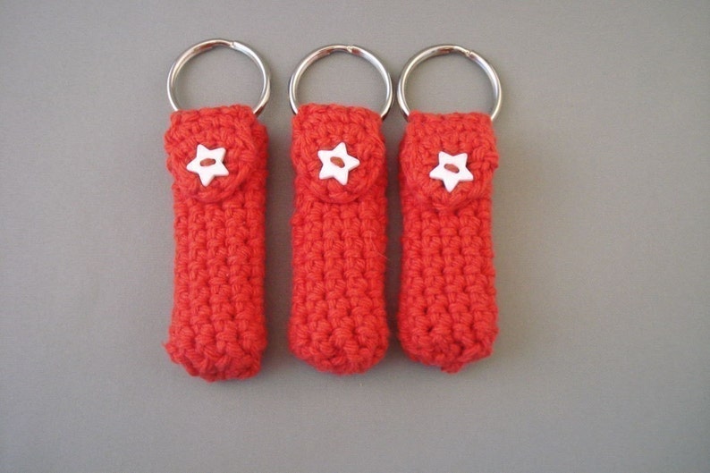 Crochet Pattern Keychain Lip Balm Holder image 2