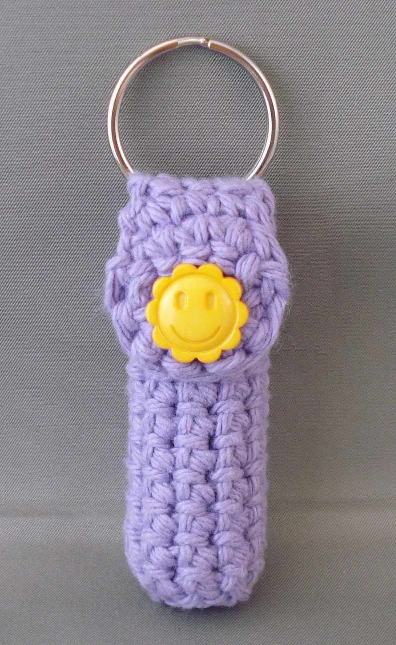 Crochet Pattern Keychain Lip Balm Holder image 5