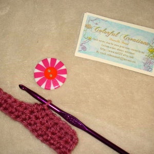 Crochet Pattern Keychain Business Card Holder image 2
