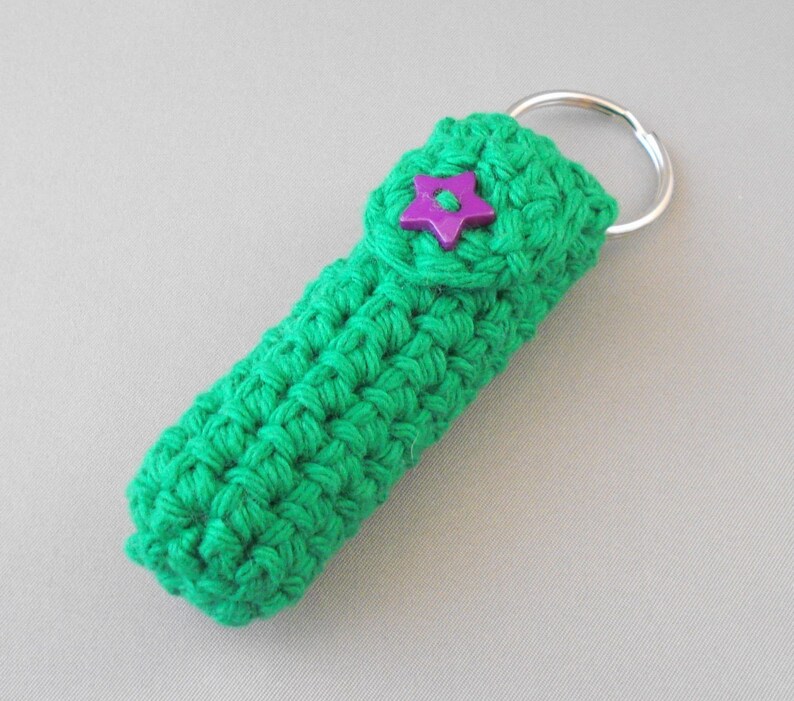 Crochet Pattern Keychain Lip Balm Holder image 2