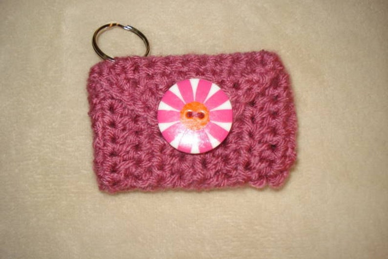 Crochet Pattern Keychain Business Card Holder image 4