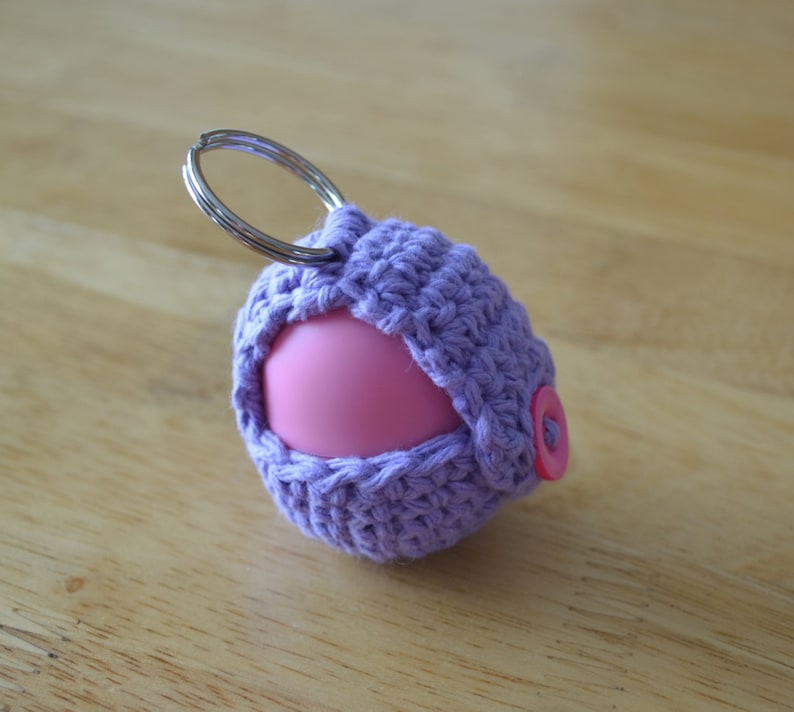 Crochet Pattern Keychain EOS Lip Balm Holder Etsy