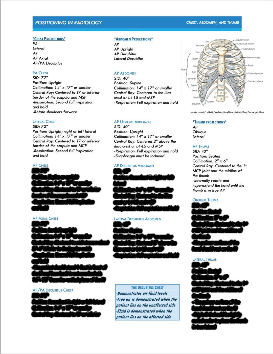 Radiology Positioning Notes - Etsy