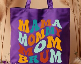 Mothers Day Canvas Tote Bag, Tote Bag for Mommy, Shoulder Canvas Tote Bag, Gift for Mom, Shoulder Shopping Canvas Bag, Mothers Day Gifts
