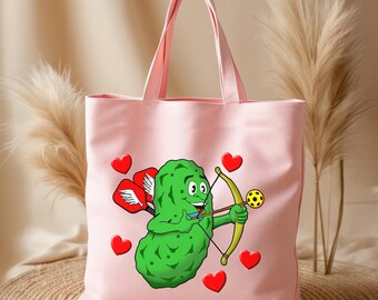 Pickle Valentine Tote Bag, Funny Valentine Bag, Canvas Tote, Cute Gifts for Girlfriends, Gifts for Her, Sarcastic Gifts for Friends